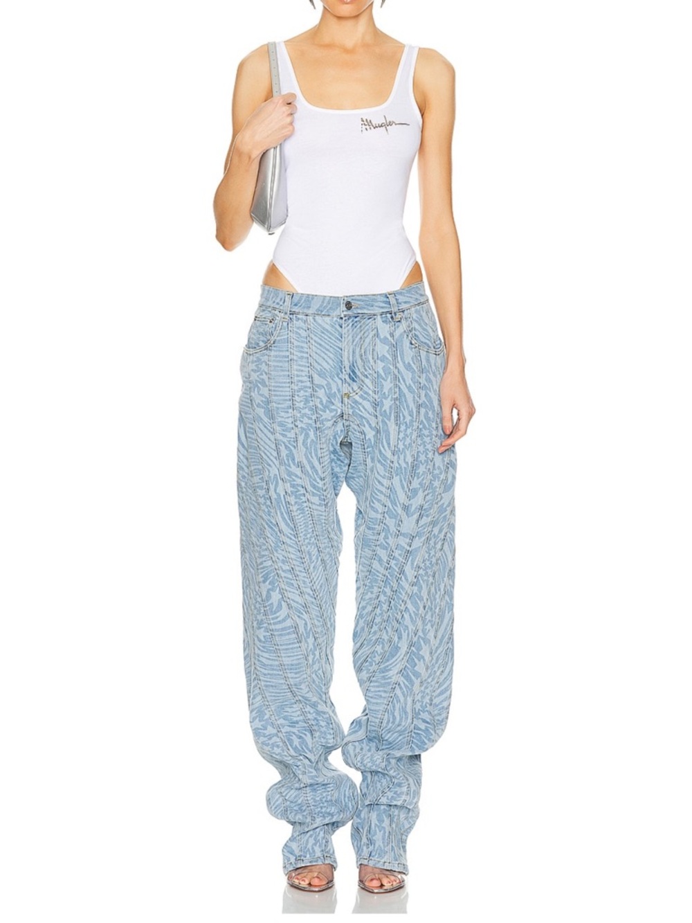 MUGLER
Baggy Leg in Laser Printed Star